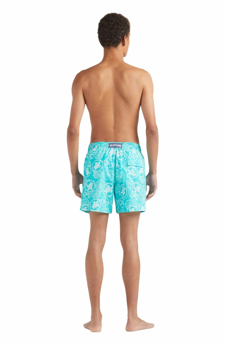 Vilebrequin Men's Bicolor Oursins Swim Trunks, Alternate, color, Vert Disco