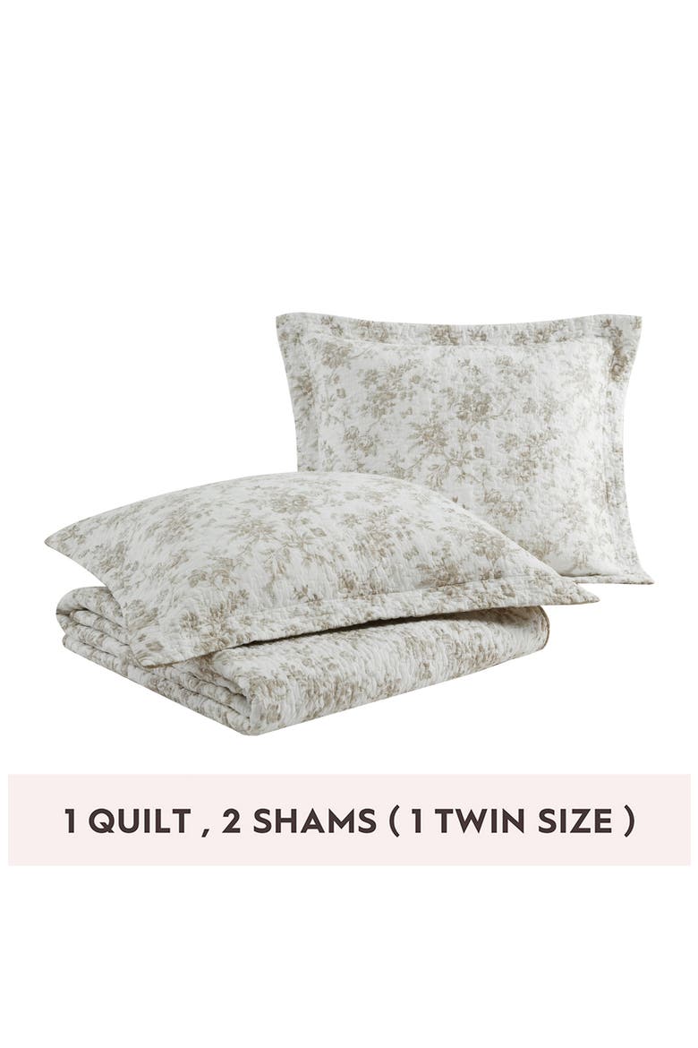 Walled Garden Quilt & Sham Set, Alternate, color, MOCHA