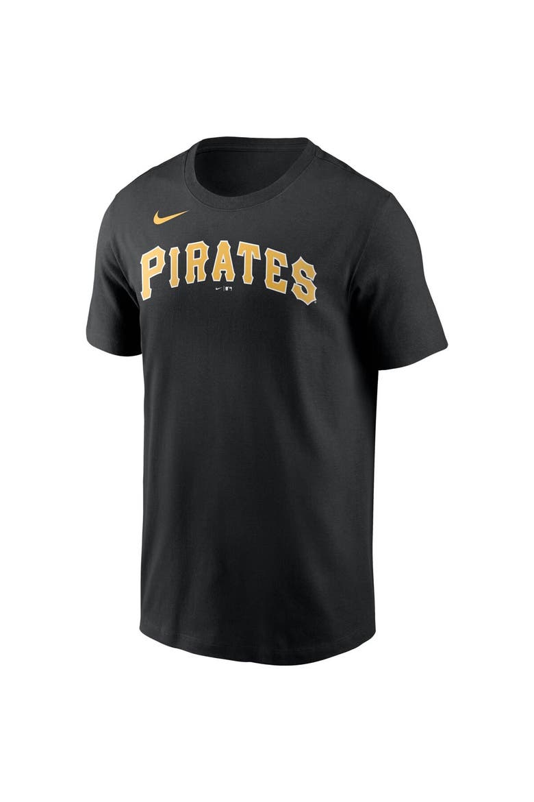 Men's Nike Black Pittsburgh Pirates Team Wordmark T-Shirt, Alternate, color, Black