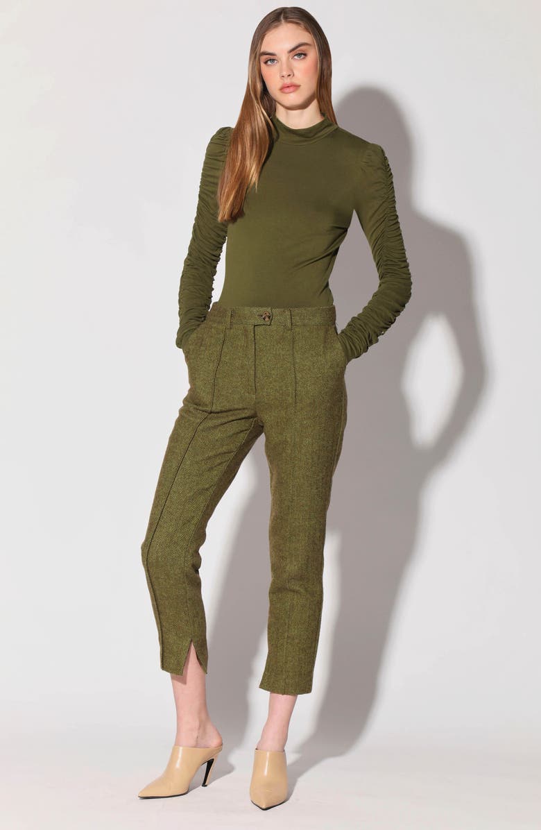 Walter Baker Shania Crop Pants, Alternate, color, Leaf Herringbone