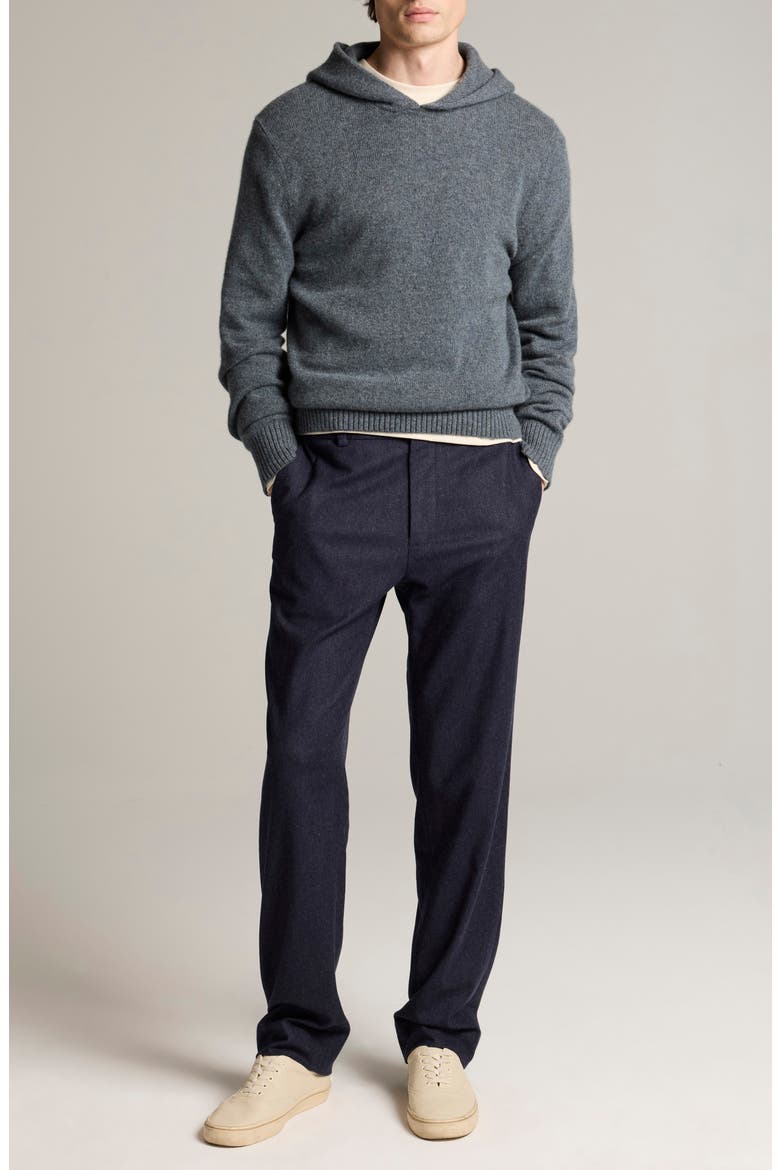 Melange Cashmere Hoodie, Alternate, color, H INK BLUE