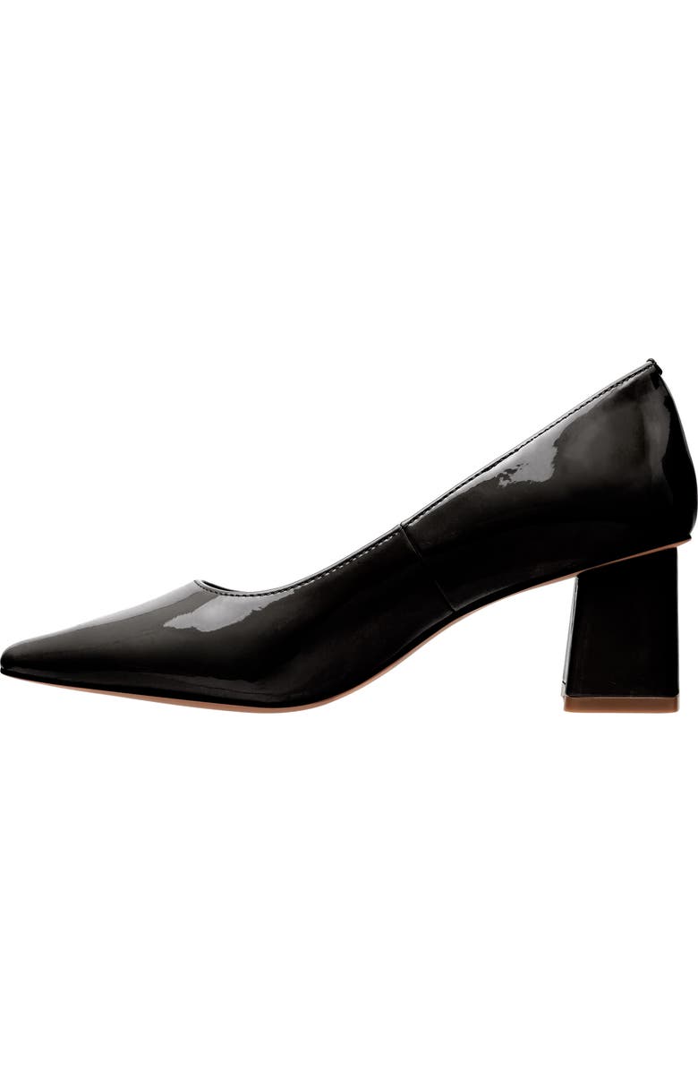 Linea Paolo Bilson Pointed Toe Pump, Alternate, color, Black Patent