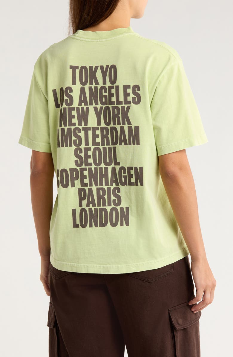 Obey International Cities Graphic T-Shirt, Alternate, color, Pigment Shadow Lime