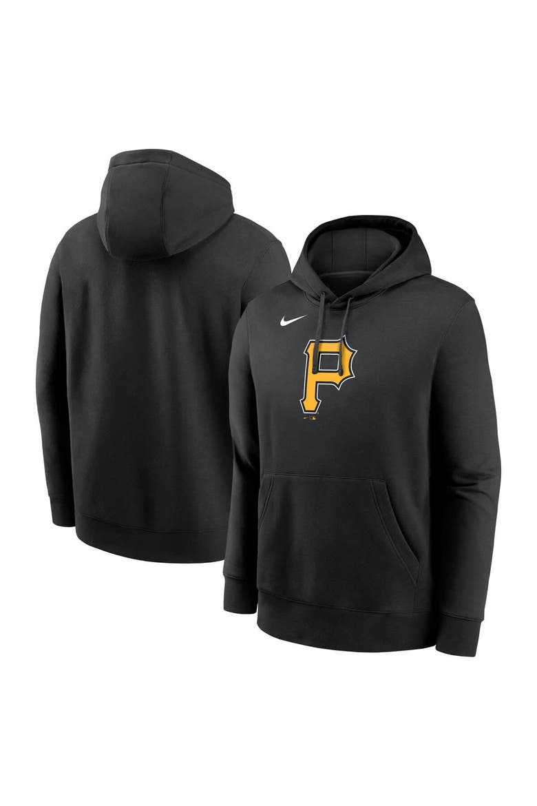 Men's Nike Black Pittsburgh Pirates Logo Club Fleece Pullover Hoodie, Alternate, color, Black