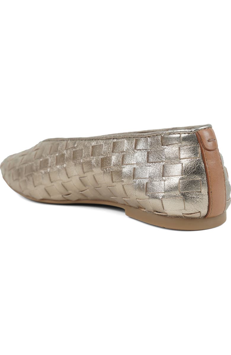 Gentle Souls Willow Woven Flat, Alternate, color, Gravel Leather