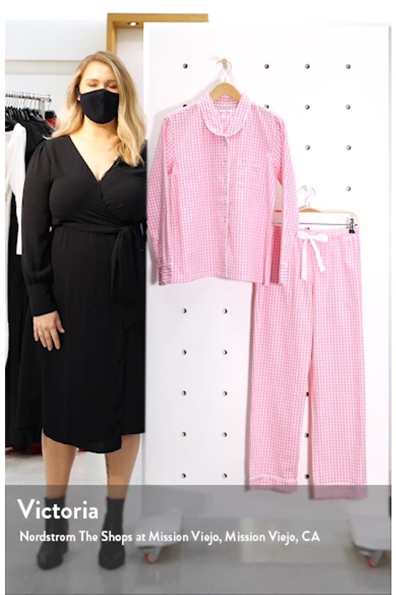 Long Sleeve Gingham Print Pajamas video