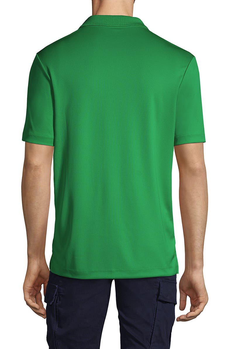Lands' End Short Sleeve Solid Active Polo Shirt, Alternate, color, Vibrant Clover