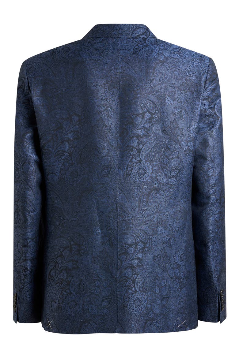 Roma Paisley Linen & Cotton Sport Coat, Alternate, color, BLUE