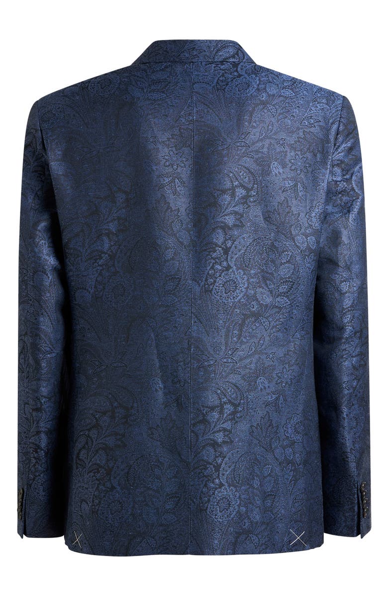 Etro Roma Paisley Linen & Cotton Sport Coat, Alternate, color, Blue
