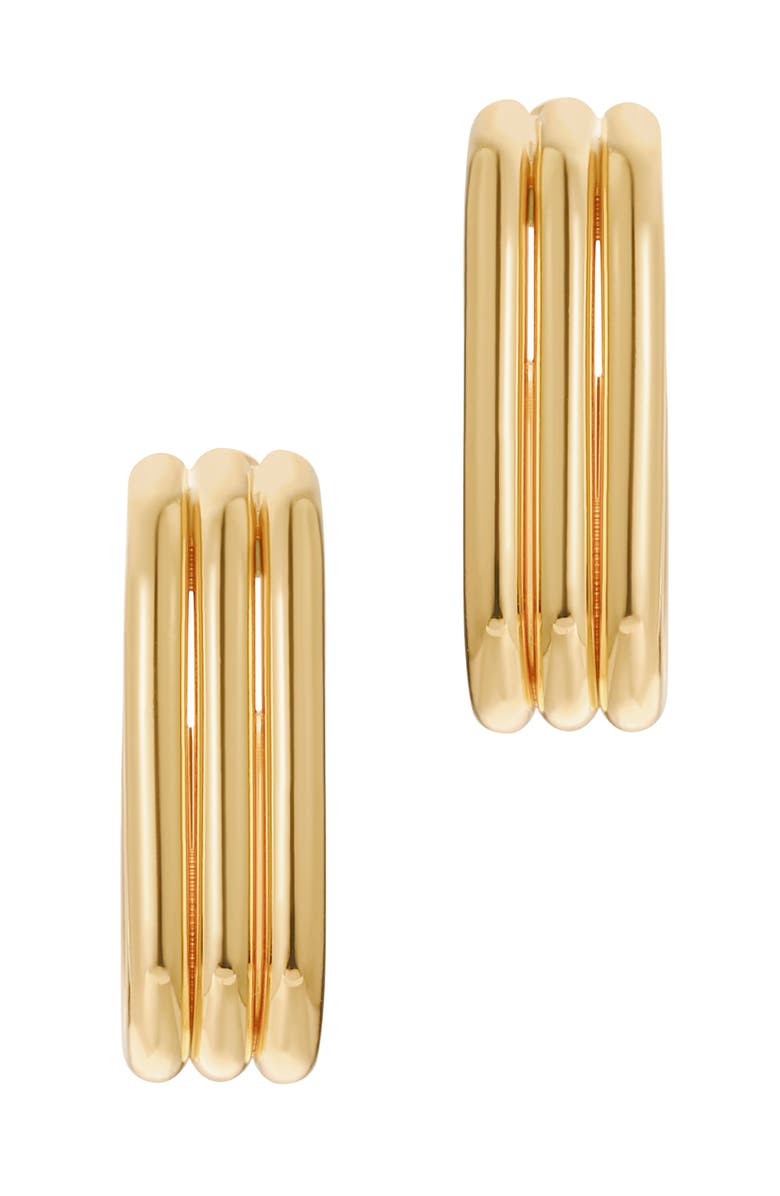 st. Moran Emma Fluted Oval Hoop Earrings, Alternate, color, Gold