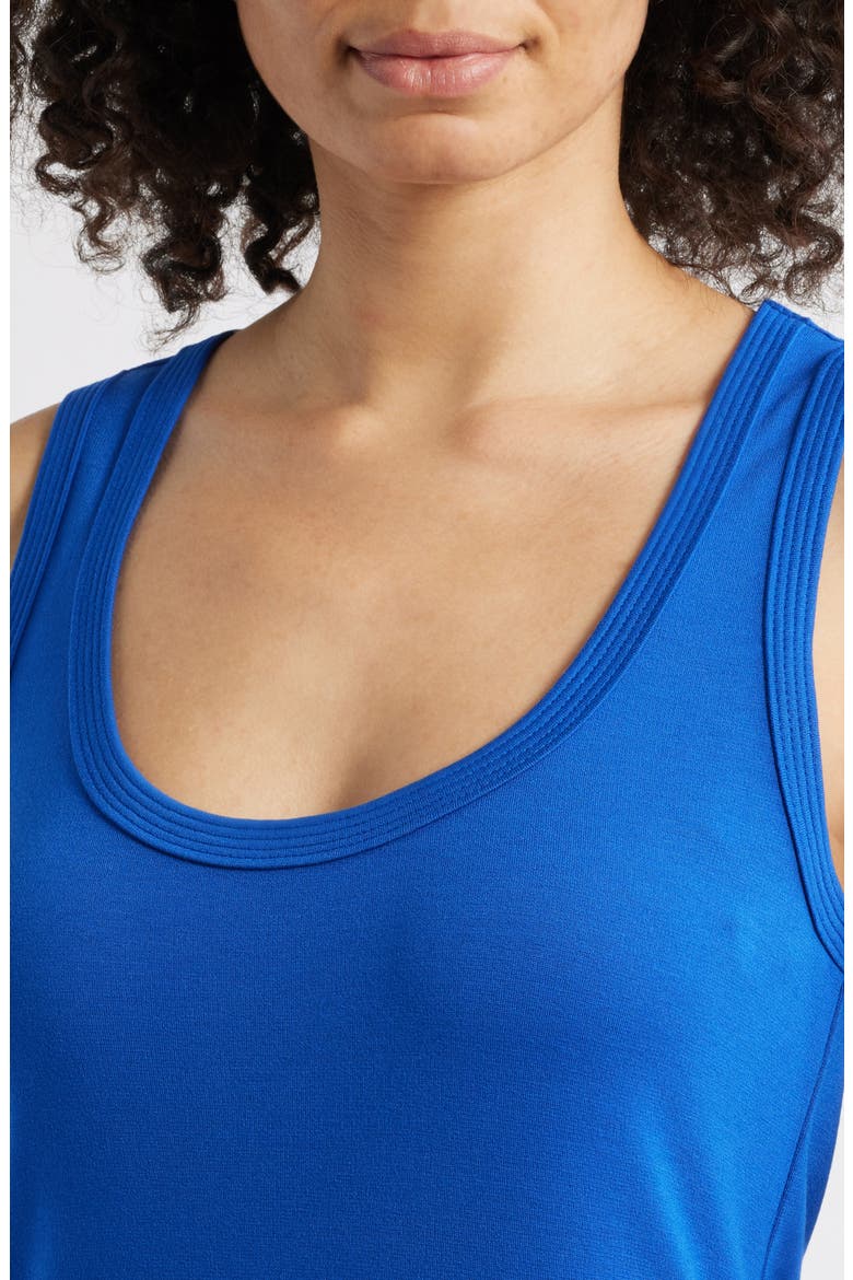 Drapey Ponte Midi Dress, Alternate, color, MAZARINE BLUE