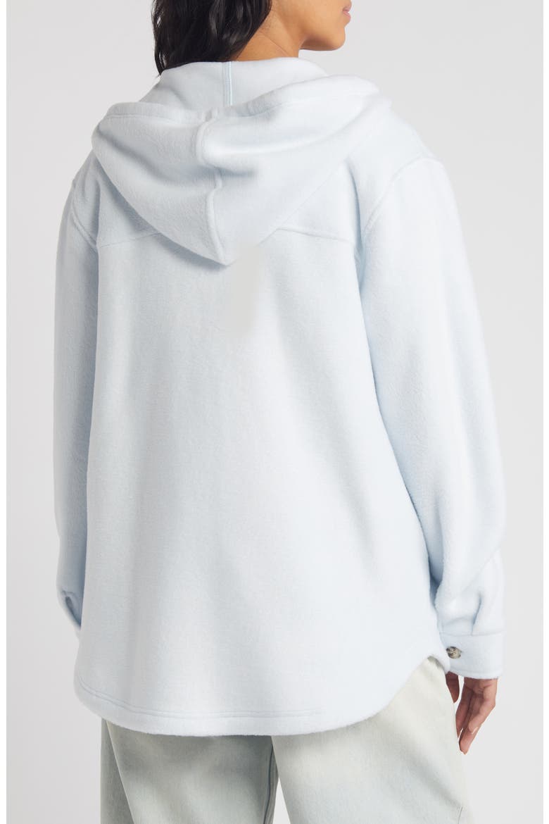 Hooded Fleece Shacket, Alternate, color, GRAY DAWN