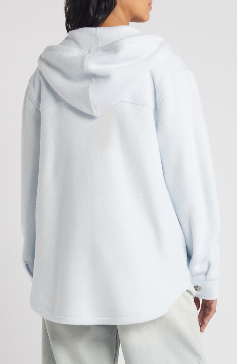 Thread & Supply Hooded Fleece Shacket, Alternate, color, Gray Dawn