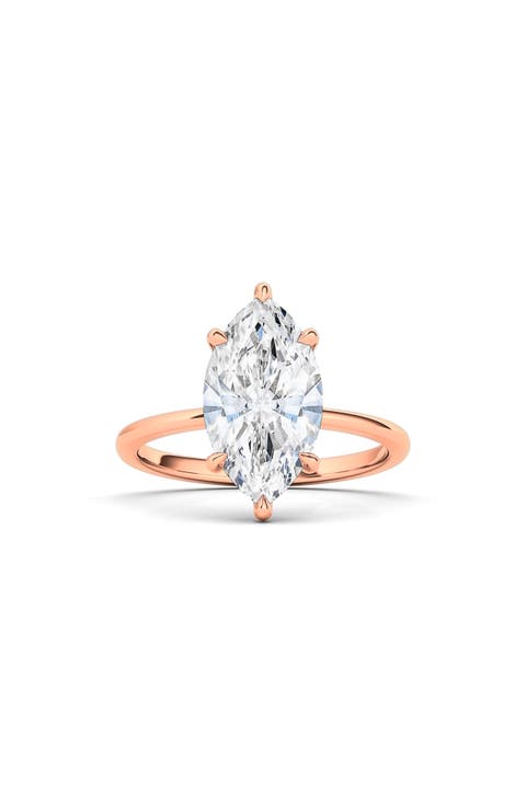 Marquise Cut Lab Created Diamond Ring