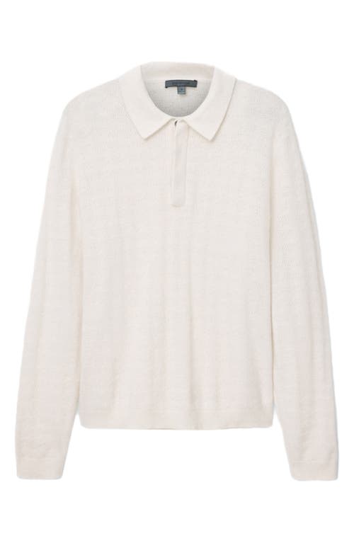 John Varvatos Macra Cashmere & Cotton Polo In White