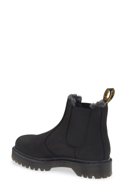 Dr. Martens 2976 Bex Faux Fur Chelsea Boot In Black