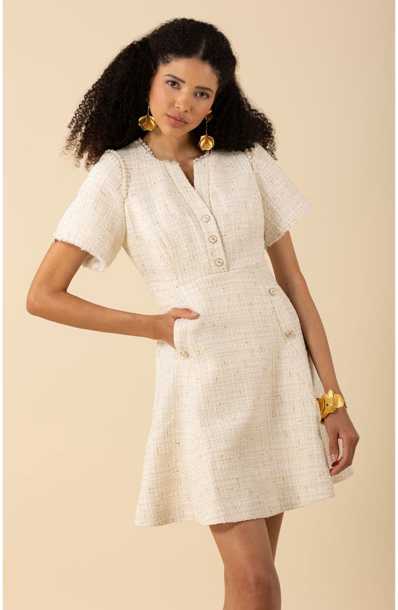 Hale Bob Maxine Boucle Tweed Dress, Alternate, color, 