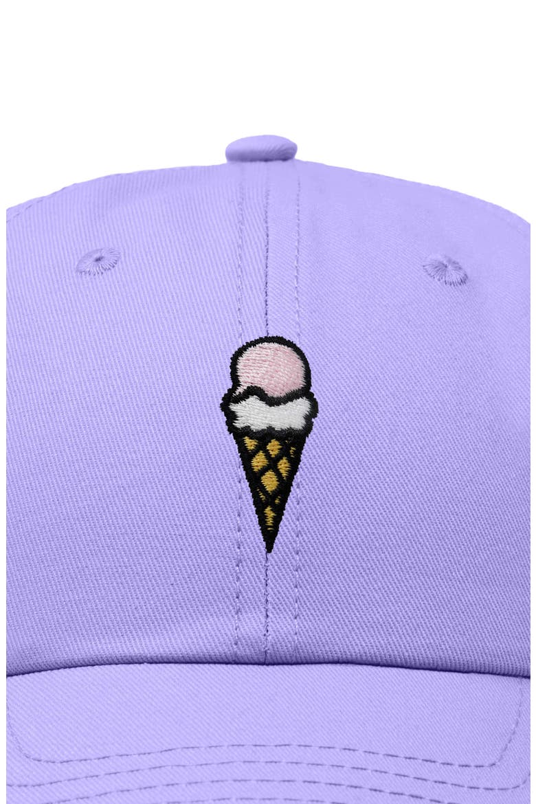 Double Scoop Embroidered Cap, Alternate, color, Lavender