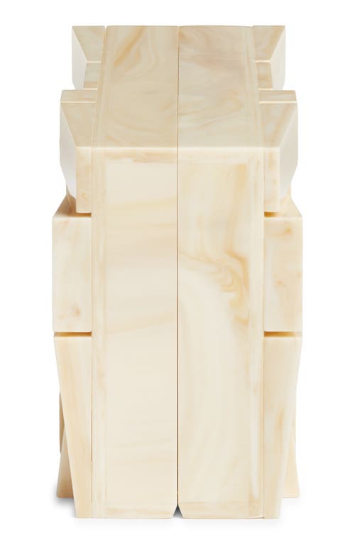 Cult Gaia Galleria Acrylic Frame Clutch In Sand