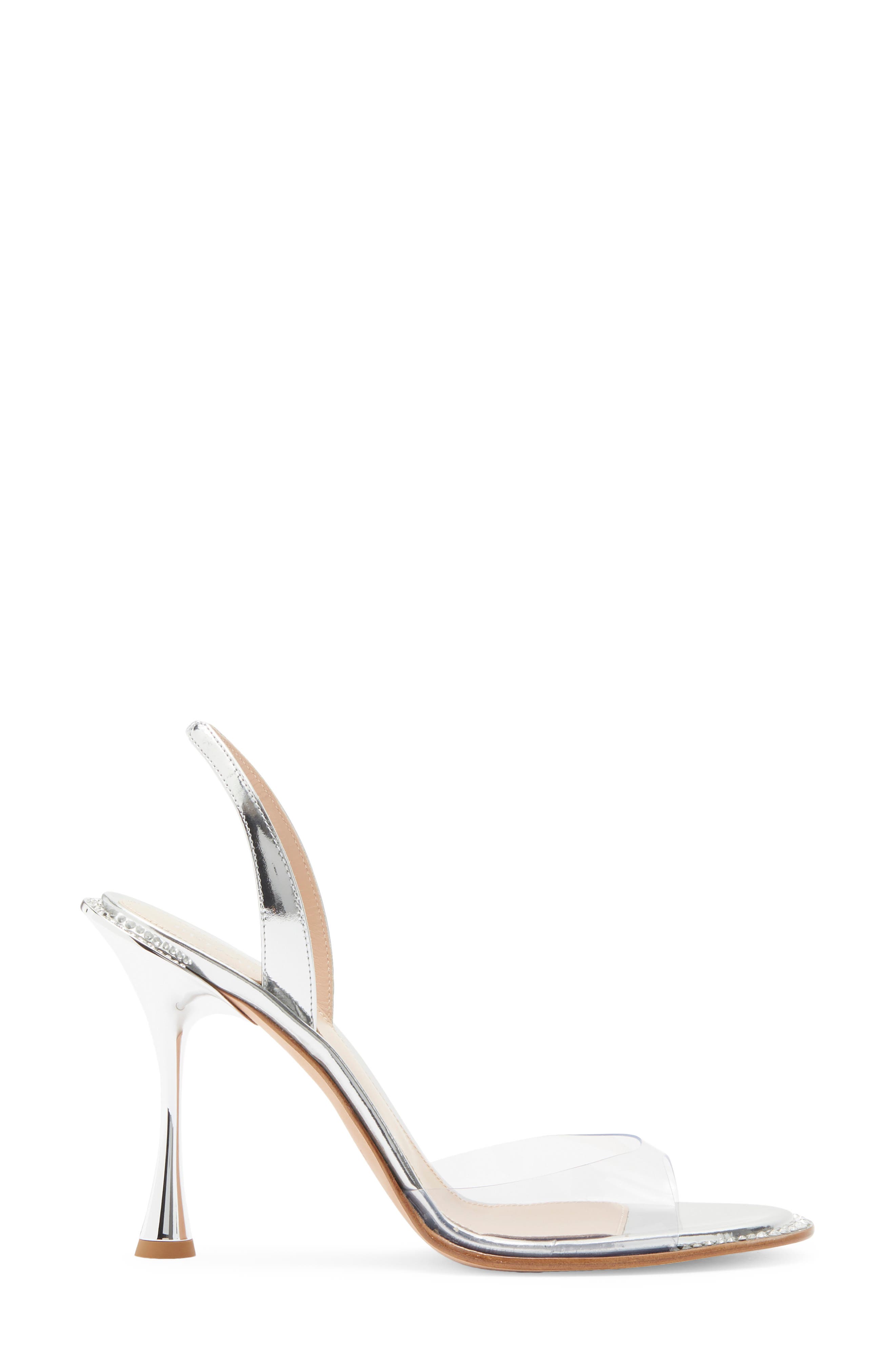 Crystal Mirror Slingback Sandal, Alternate, color, CLEAR PVC