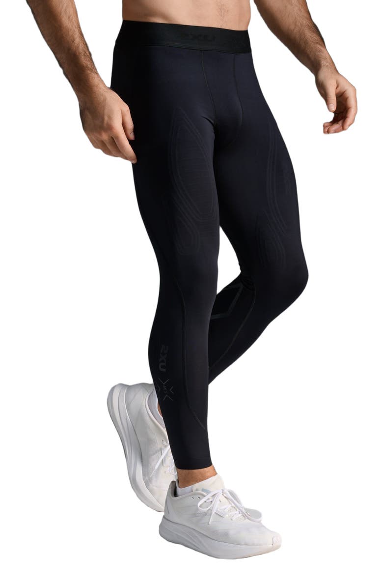 2XU Force Compression Tights, Alternate, color, Black/Nero