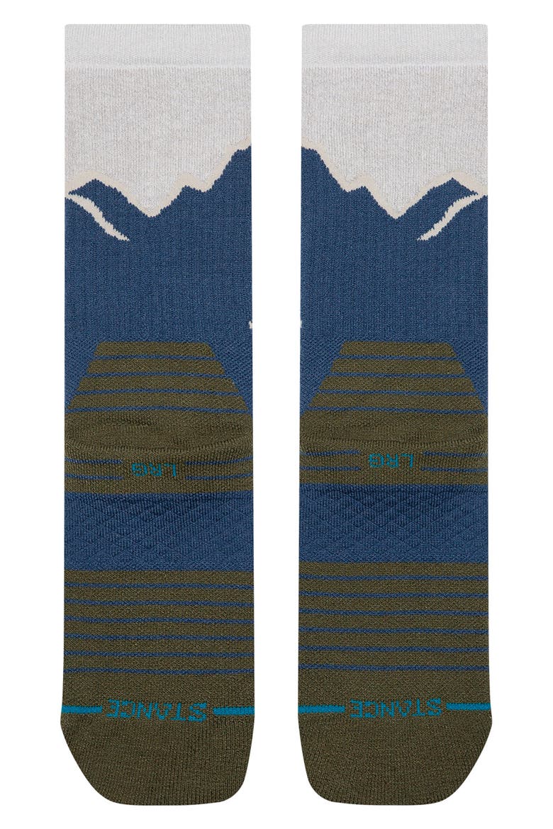 Peaking Hike Crew Socks, Alternate, color, NAVY