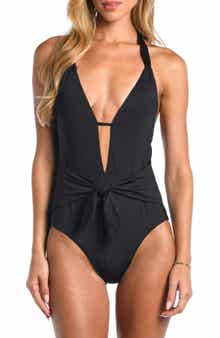 Sunshine 79 Solids Plunge One-Piece Swimsuit