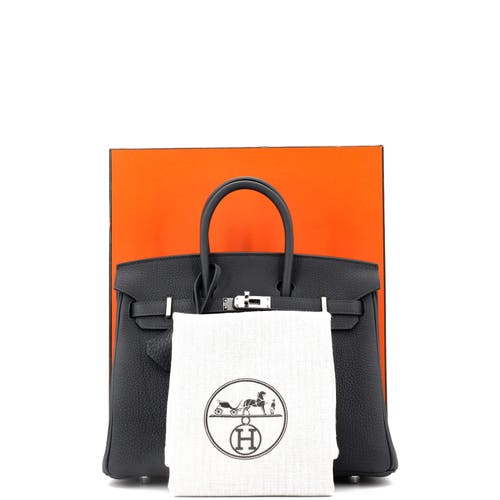 Pre-owned Hermes  Hermes Birkin Handbag Black Togo With Palladium Hardware 25 In Black