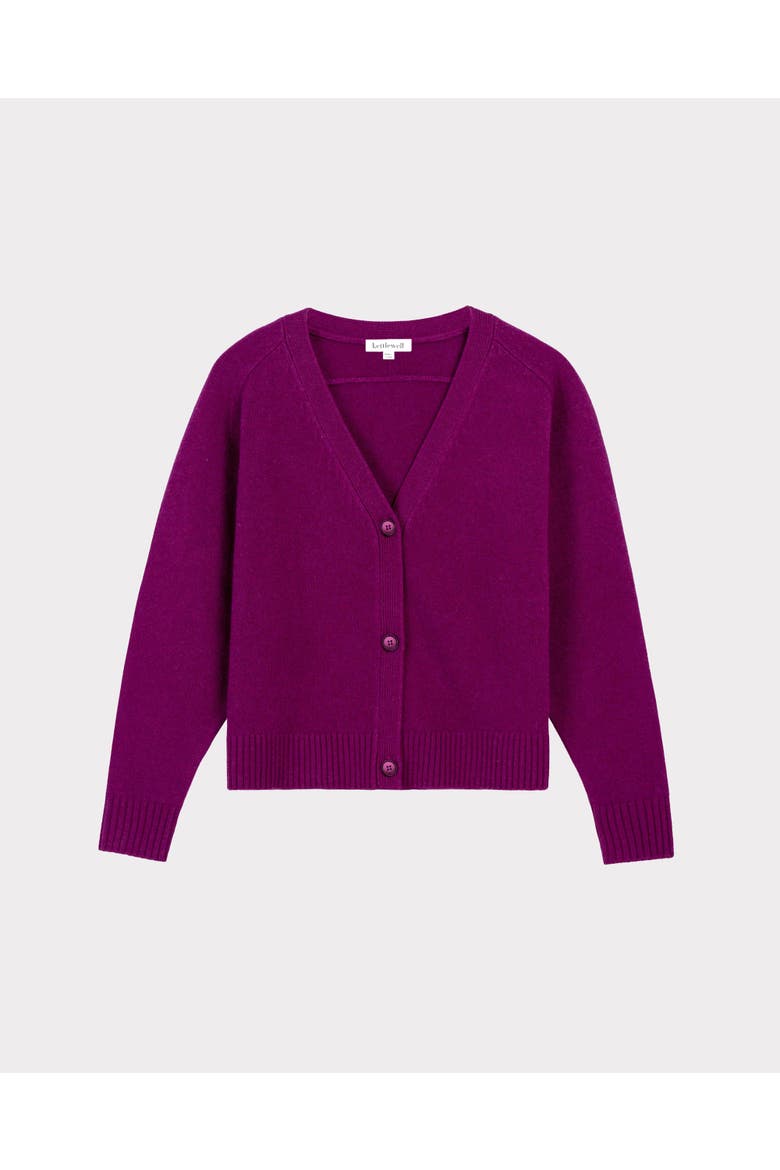 Merino Boxy Cardigan, Alternate, color, Damson