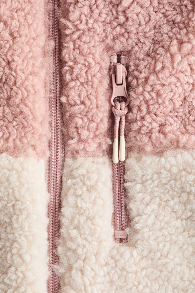 Teddy Gilet, Alternate, color, Light pink/cream