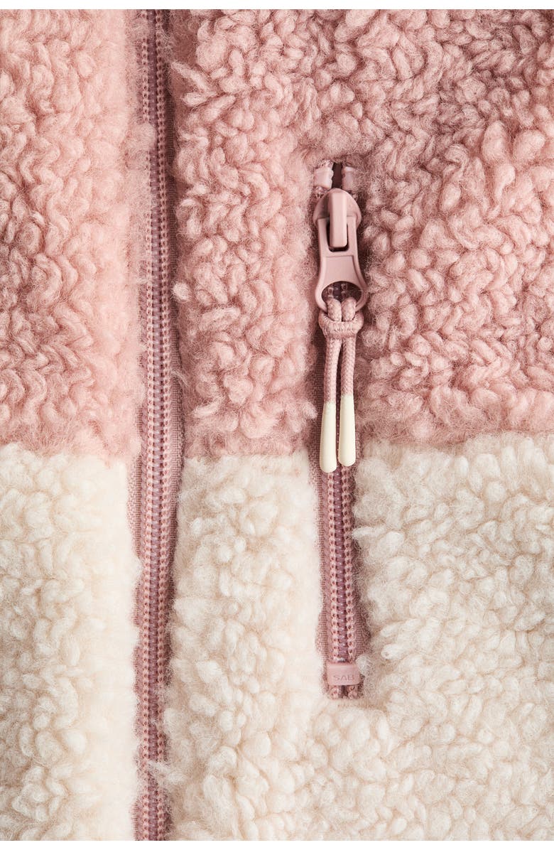 H&M Teddy Gilet, Alternate, color, Light Pink/Cream