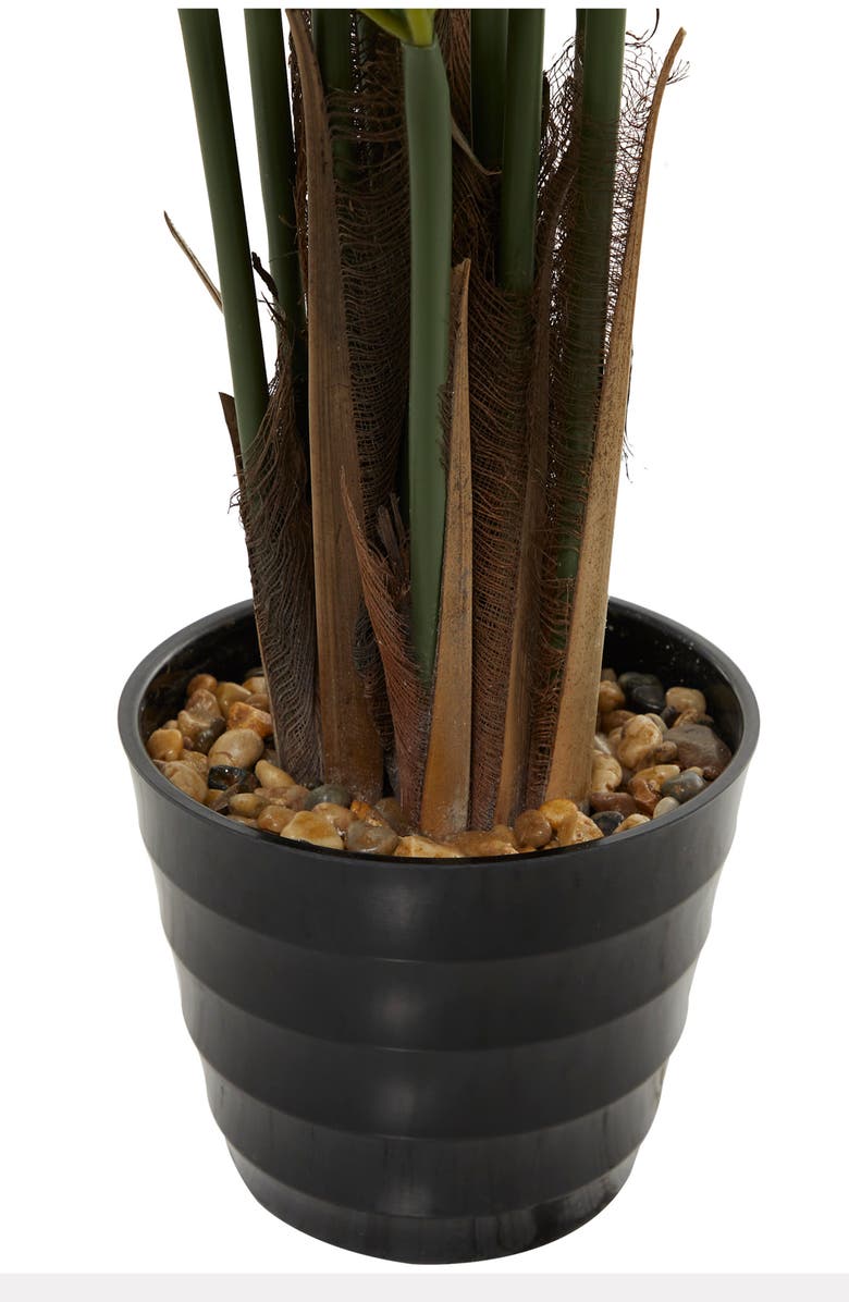 GINGER BIRCH STUDIO Green Faux Foliage Artificial Palm Tree, Alternate, color,