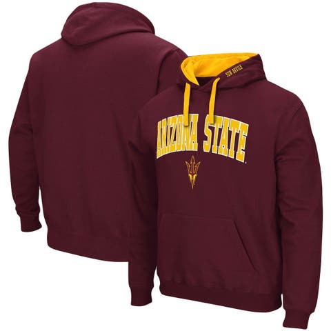 Men's Colosseum Maroon Arizona State Sun Devils Big & Tall Arch & Logo 2.0 Pullover Hoodie