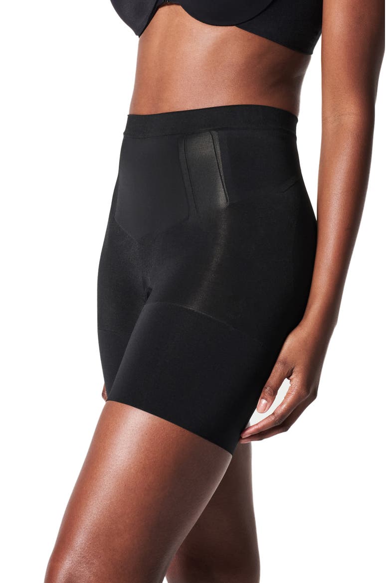 SPANXsculpt™ OnCore Mid-Thigh Shorts, Alternate, color, VERY BLACK
