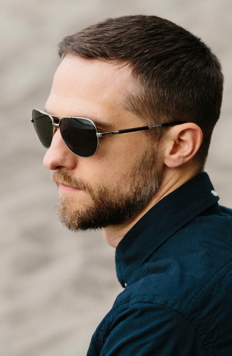 Shwood 'Redmond' 58mm Titanium & Wood Sunglasses, Alternate, color, 