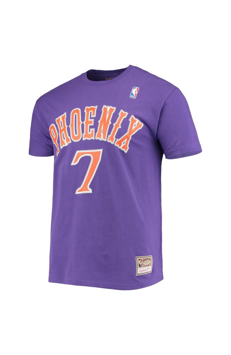 Mitchell & Ness Men's Mitchell & Ness Kevin Johnson Purple Phoenix Suns Hardwood Classics Stitch Name & Number T-Shirt, Alternate, color, Purple