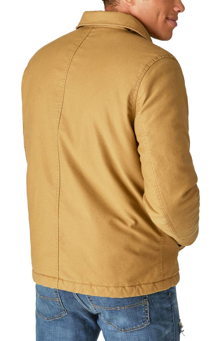 Lucky Brand Faux Shearling Lined Deck Jacket, Alternate, color, 