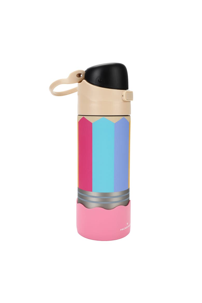 Pencil Novelty Water Bottle, Reusable BPA-Free, Alternate, color, Multicolor