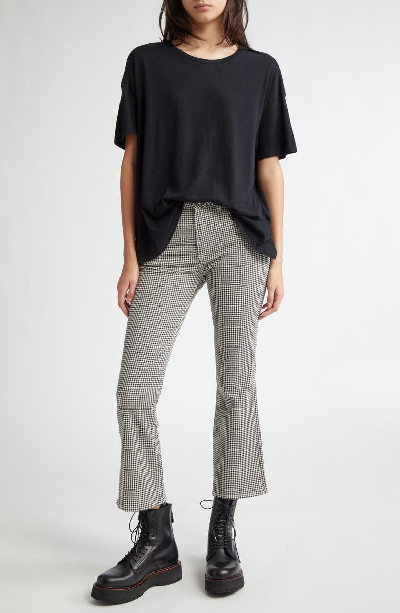 R13 Boxy Seamless Cotton & Cashmere T-Shirt, Alternate, color,