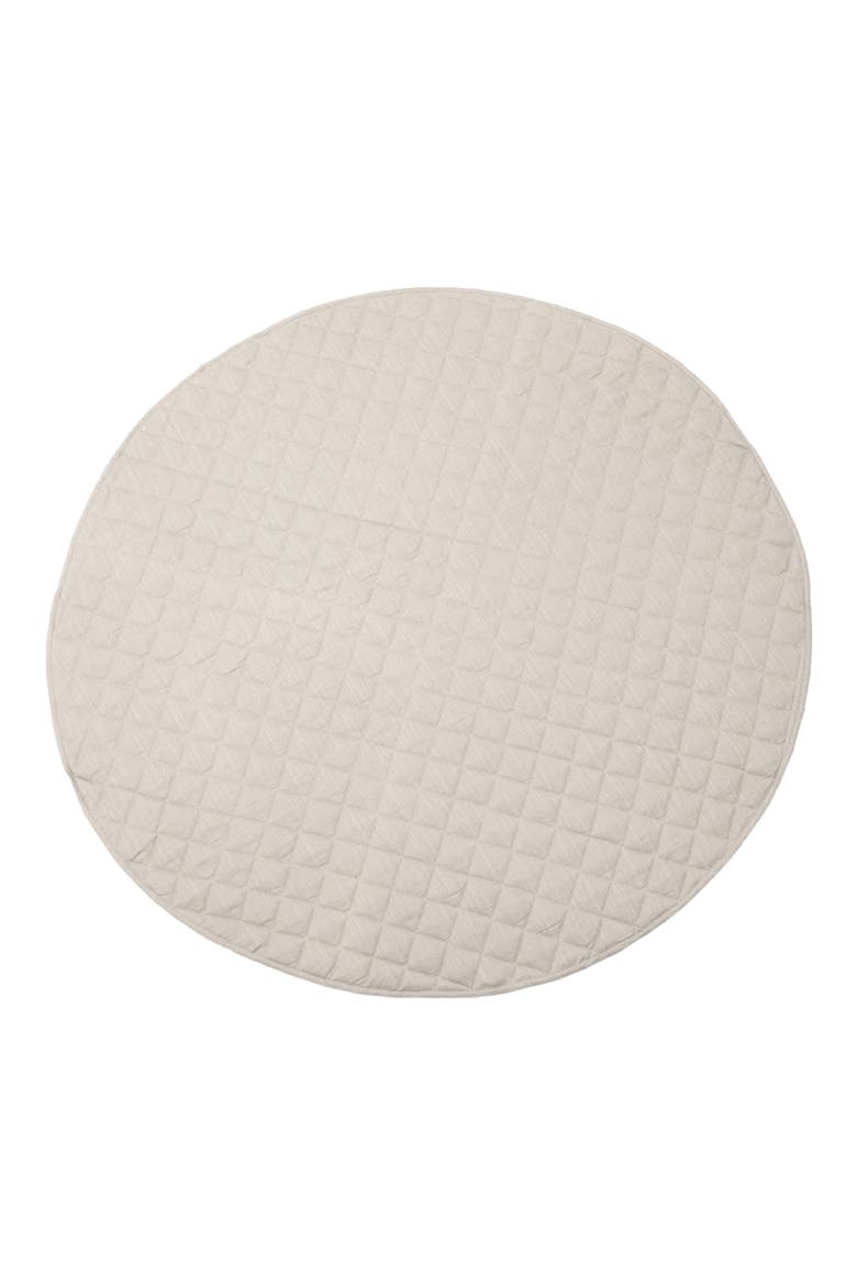 Linen Round Play Mat, Main, color, TAUPE