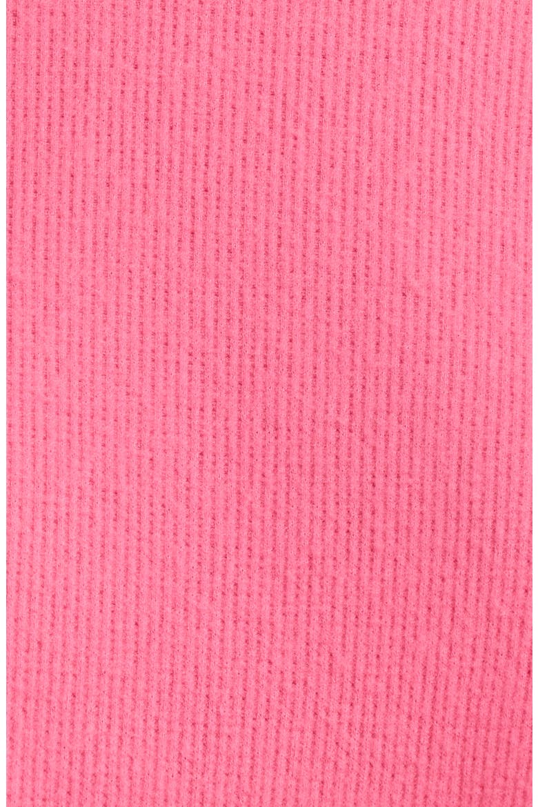 Waffle Knit Short Pajamas, Alternate, color, THINK PINK