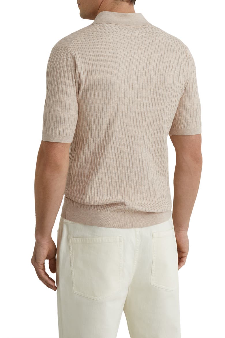 Era Basket Weave Knit Polo Sweater, Alternate, color, OATMEAL BROWN