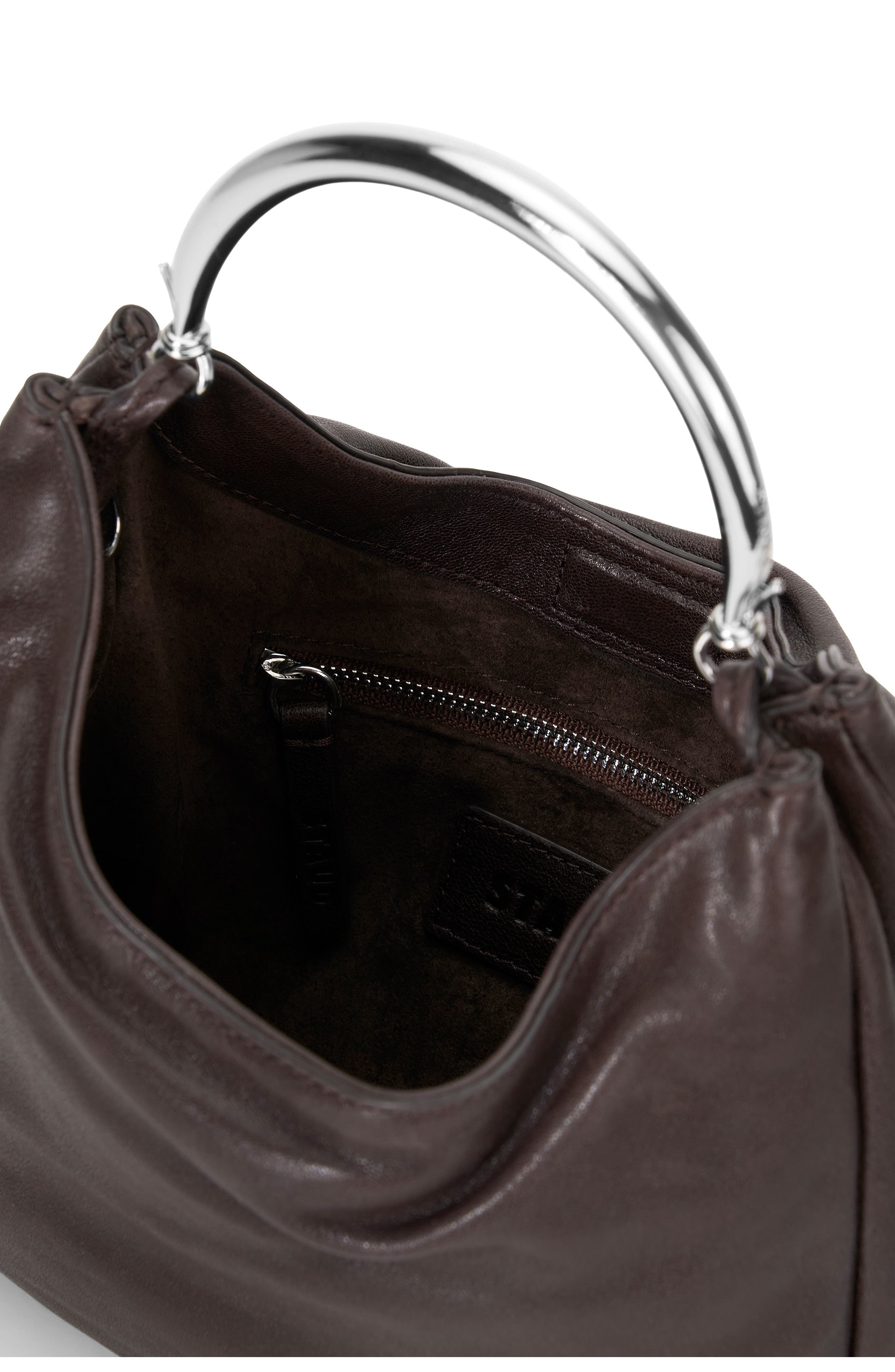 STAUD Romeo Leather Crossbody Bag, Alternate, color, Espresso