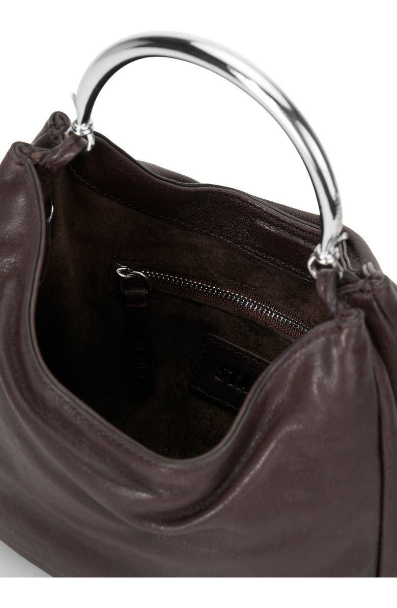 STAUD Romeo Leather Crossbody Bag, Alternate, color, Espresso