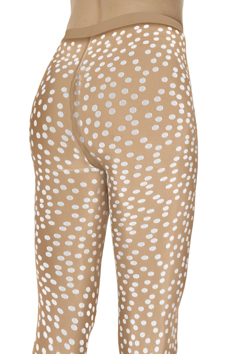 Wolford Sweet Dots Tights, Alternate, color, Fairly Light/ White