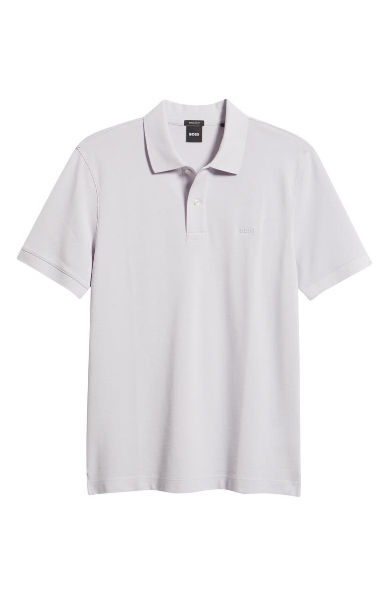 BOSS Pallas Cotton Piqué Polo, Alternate, color, Light/ Pastel Purple