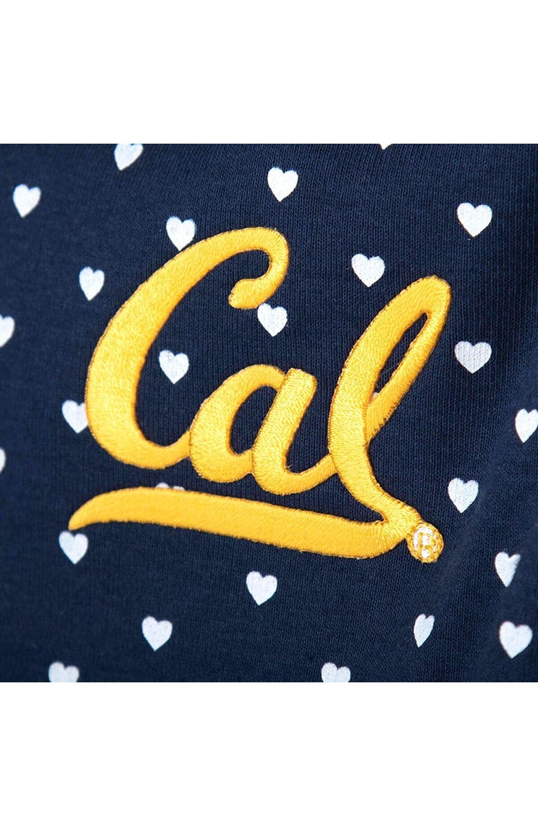 TWO FEET AHEAD Girls Newborn & Infant Navy Cal Bears Hearts Bodysuit and Headband Set, Alternate, color,