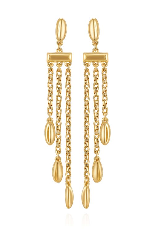 Vince Camuto Long Chain Tassel Earrings In Gold