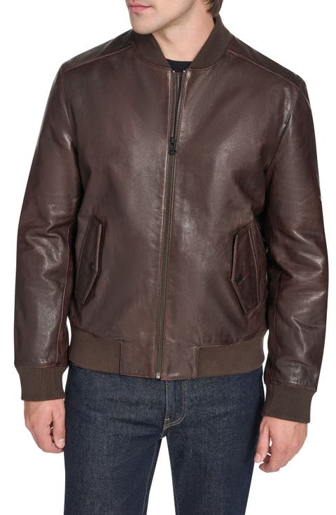 Leather Bomber Jacket