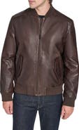 Cole Haan Leather Bomber Jacket